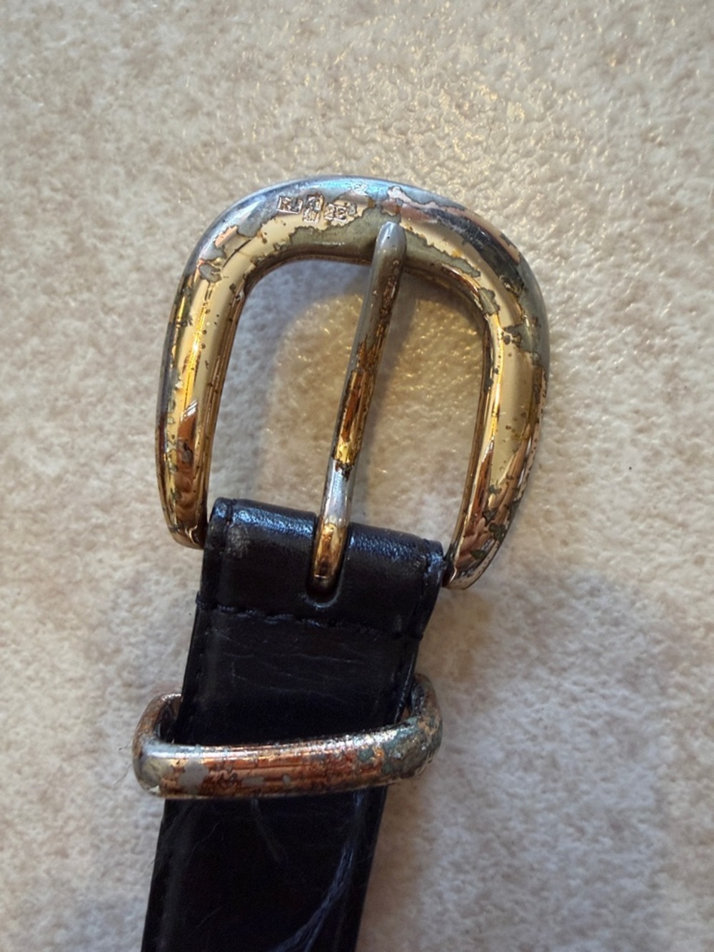 Vintage Ralph Lauren Brown Leather Belt with Dark Edge - Picture 5 of 9